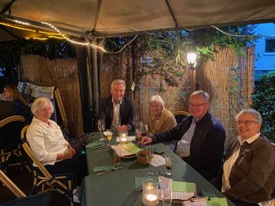 Bundestagskandidat Axel Kaufmann beim Stammtisch der CDU Dornbusch am 09. Juli 2021. 